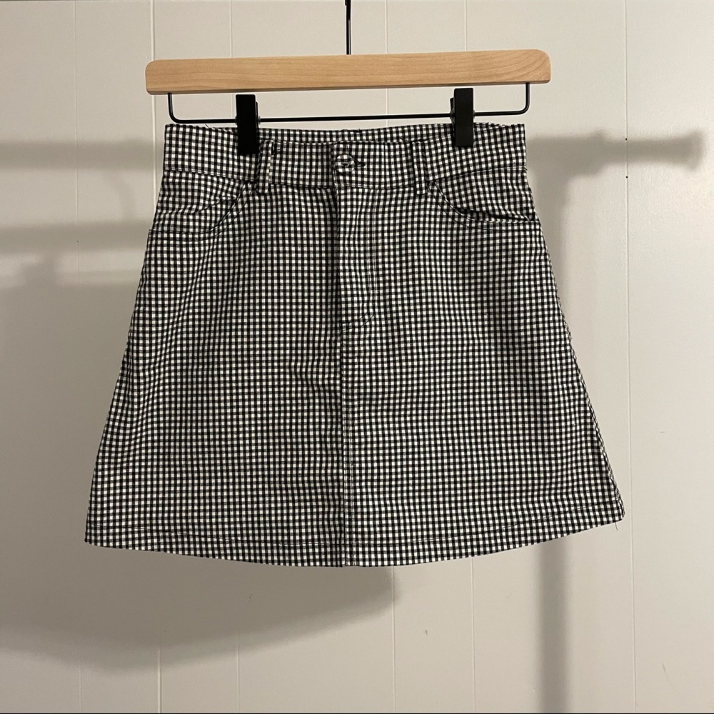 brandy melville gingham skirt